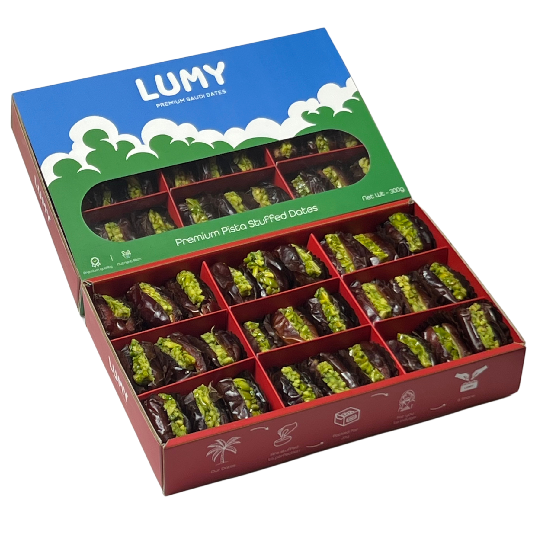 Lumy Premium Pistachio Stuffed Dates 330g