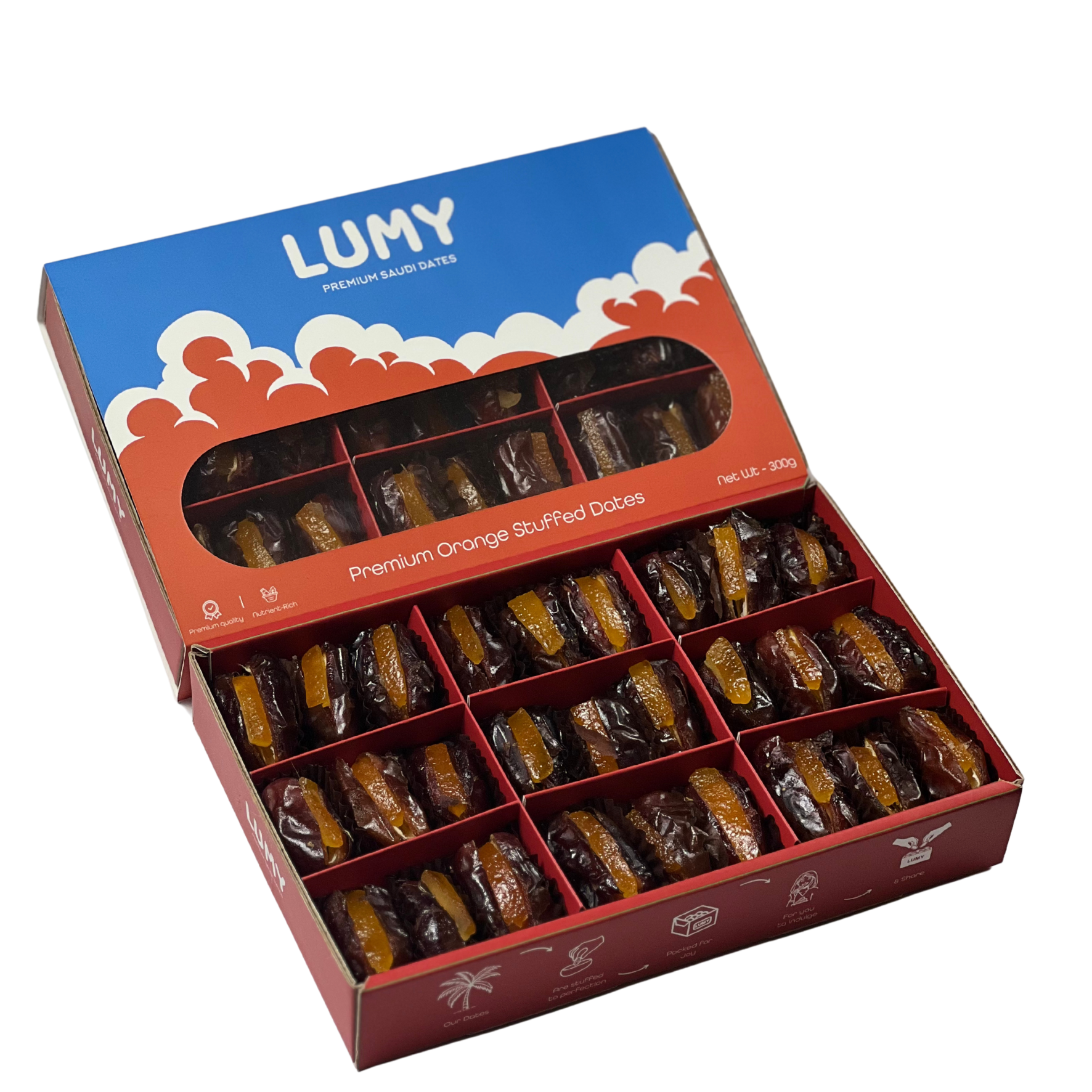 Lumy Premium Orange Stuffed Dates 330g