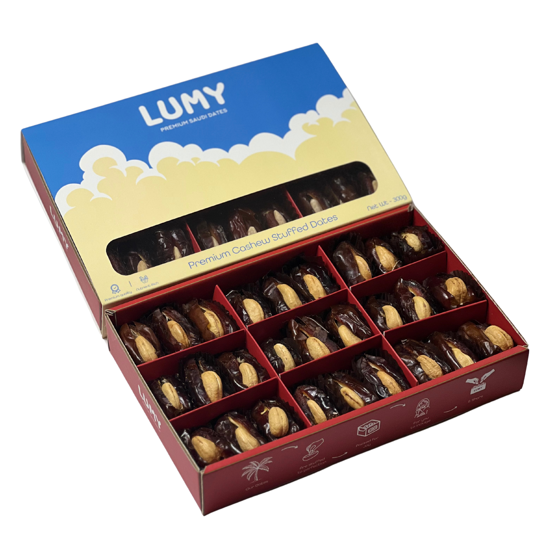 Lumy Premium Cashew Stuffed Dates 330g